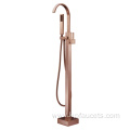 Rose Gold Bathtub Floorstanding Shower Taps